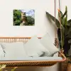Uil - Boomstronk - Bos - Lucht tuinposter los doek klein -sfeer7