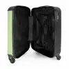 Groene achtergrond met witte vlinder NBS - Handbagage koffer - Kinderen Unisex middel -binnenkant