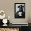 Coltrui - Hond - Bril - Mok fotolijst zwart zonder passe partout klein -sfeer1