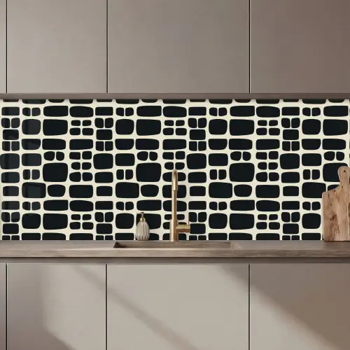 Modern - Organisch - Zwart keuken achterwand 2 middel 871 zz_3dshopping