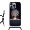 Sneeuwboom  - Lichtjes - Wit - Kleurrijk Hoesje iPhone 16 Pro Max met koord klein -3d