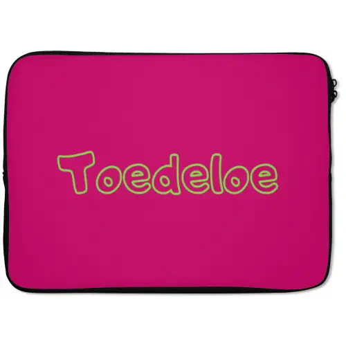 Toedeloe - Groen - Roze laptophoes neopreen klein -zkaufland3dotto