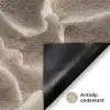 Waaiervorm - Beige - Vezel textuur Deurmat klein 898 -antislip_NL