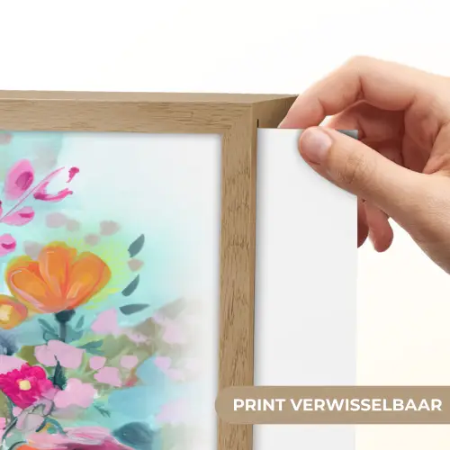 Bloemen - Kleuren - Boeket - Natuur Light Box met batterij (Wandlamp) middel -USP_websiteprintNL