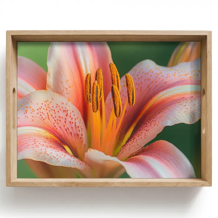 Lelie - Close up - Lichtroze Dienblad Rechthoek middel -z3d_shopping