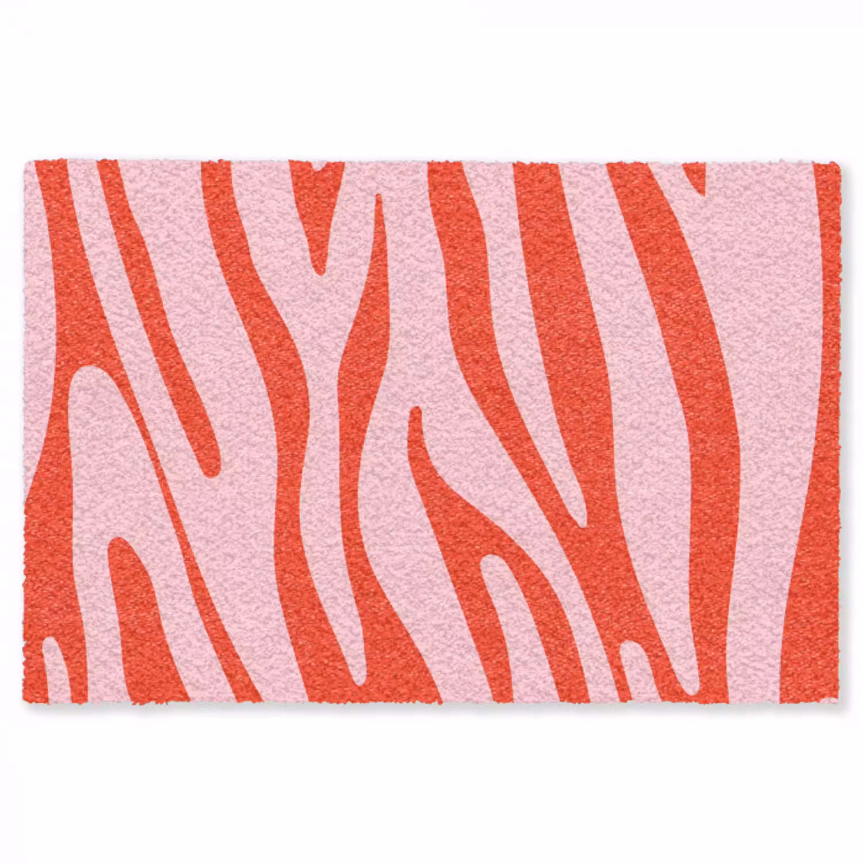 Zebraprint - Roze - Rood - Dierenprint Vloerkleed Rechthoek klein -3d
