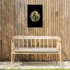 Cupcake - Eten - Goud - Zwart Tuinposter op houten frame 2 cm dik klein -sfeer4