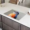 Kleurrijk - Vogeltje - Veren - Blauw Inductie beschermer vinyl 3mm klein -sfeer8