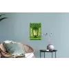 Grafisch - Art - Cocktail - Groen Muursticker klein -plant
