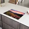 Bloemen - Bergen - Landschap - Nacht - Lucht - Roze Inductie beschermer vinyl 3mm klein -sfeer8