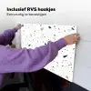 Terrazzo - Patroon - Wit - Neutraal Inductie beschemer met haakjes klein 777 -ky-ophangen-nl