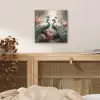 Pauwen - Pauwenveren - Vogels - Bloemen - Natuur aluminium wit klein -sfeer3