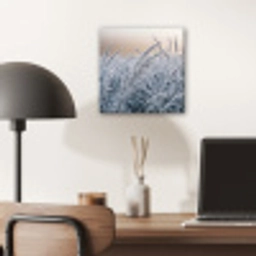 Rijp - Gras - Kristallen - Winter - Minimalistisch aluminium wit klein -sfeer5