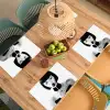 Vrouw - Lolly - Zwart - Wit Placemat vinyl groot -zzsfeer5_Kitchenyeah-website