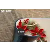 Deurkrans - Strik - Kerst - Rood - Groen Placemat vinyl groot -closeup
