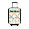Regenboog - Pastel - Patroon Kinderkoffer - Zwart klein -3d