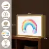 Regenboog - Kinderen - Meisje Light Box met batterij (Wandlamp kind) middel -USP_websiteoverzichtNL