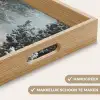 Bos - Winter - Bomen - Natuur - Pad - Sneeuw Dienblad Rechthoek middel -USP_HandgreepNL
