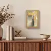 Abstract - Geel - Modern - Beige Light Box met kabel (Tafellamp) klein -sfeer2