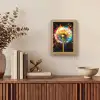 Paardenbloem - Graffiti - Kleurrijk - Bloemen - Natuur Light Box met kabel (Tafellamp) klein -sfeer2