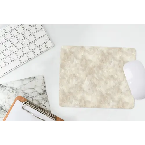Beige - Reliëfstructuur - Natuursteen muismat rubber klein 262 -witbureau