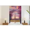Eiffeltoren - Parijs - Roze fotobehang vinyl groot -bed