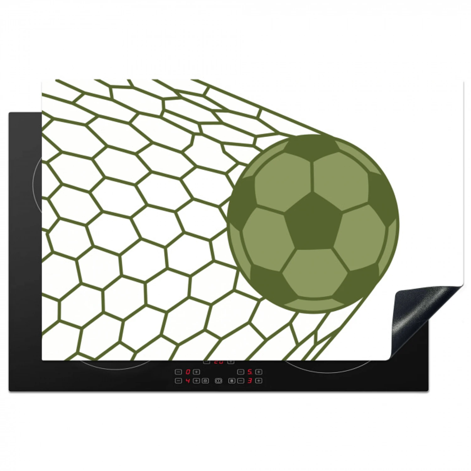 Voetbal - Goal - Sport - Groen Inductie beschermer vinyl 3mm klein -3d