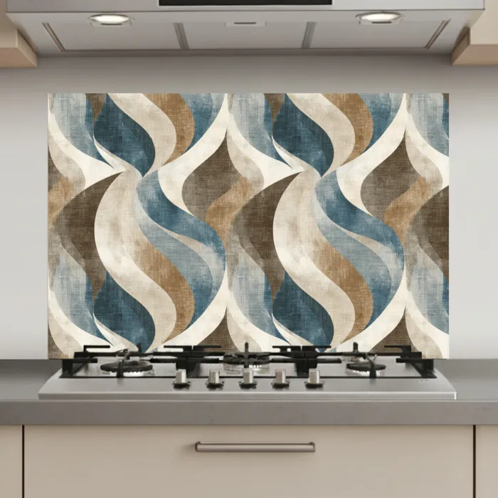 Abstract - Golven - Kleurrijk keuken achterwand spatscherm klein 900 -3d_website