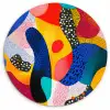 Vormen - Abstract - Stippels - Blauw Wandcirkel plexiglas klein -3d