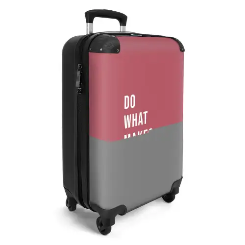 Quotes - Do what makes you happy bessenrood NBS - Handbagage koffer - Kinderen Unisex middel -productfoto_3d