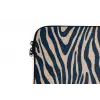 Zebra - Patroon - Blauw - Beige laptophoes neopreen klein 279 -detail
