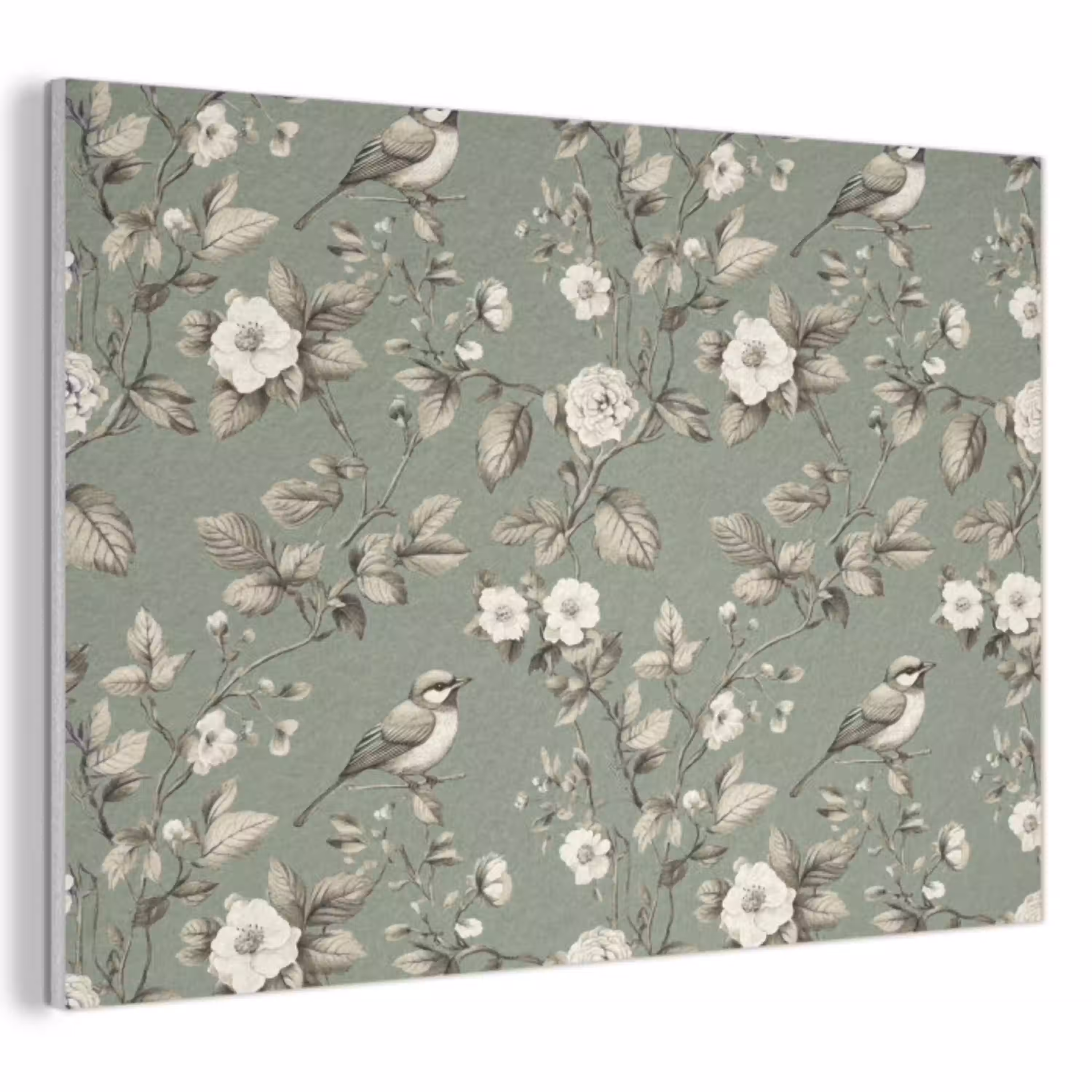 Botanisch - Vogels - Groen PET vilt klein 837 -3d