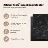 Marmer - Zwart - Goud - Grijs - Marmerstructuur Inductie beschermer vinyl 3mm middel -vsfeer2_ENG