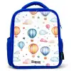 Gekleurde luchtballonnen met sterren en wolken Kinderrugzak - Blauw middel -3d