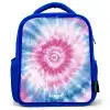 Tie dye - Abstract - Blauw - Roze Kinderrugzak - Blauw middel -3d
