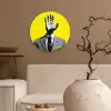 Pak - Hand - Geel Wandcirkel kunststof plaat 5mm dik klein -sfeer1