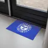 Zon - Gezicht - Penseelstructuur - Blauw Deurmat klein -sfeer2