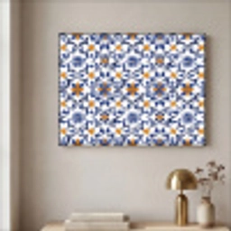 Patroon - Modern - Kleurrijk Textielframe zwart klein 947 -sfeer2
