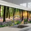 Bos - Bloemen - Lavendel - Zon - Paars - Natuur keuken achterwand 2 middel -3d_schuin