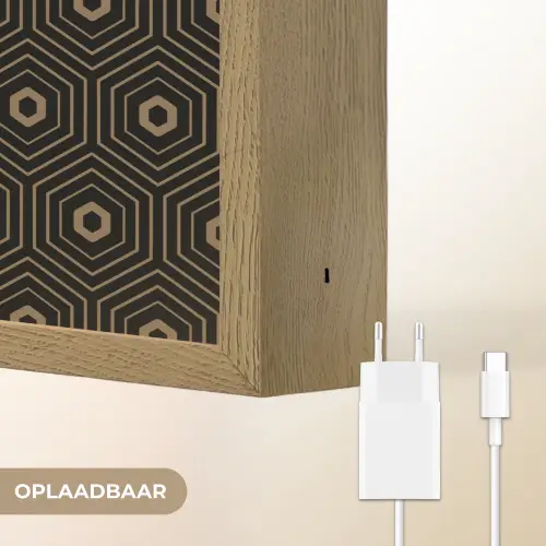 Goud - Illusie - Patroon Light Box met batterij (Wandlamp) middel 907 -USP_websiteoplaadbaarNL