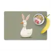 Eend - Konijnoren - Grijs Placemat vinyl groot -zzzproduct_Kitchenyeah-website