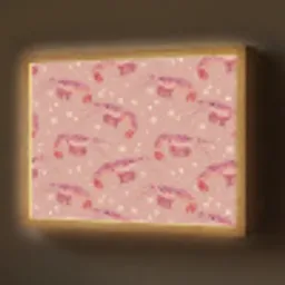Garnalen - Stippen - Roze Light Box met batterij (Wandlamp) middel 907 -z3d_website