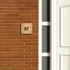 Licht hout - Traditioneel Naambord Vierkant klein -sfeer3-XS
