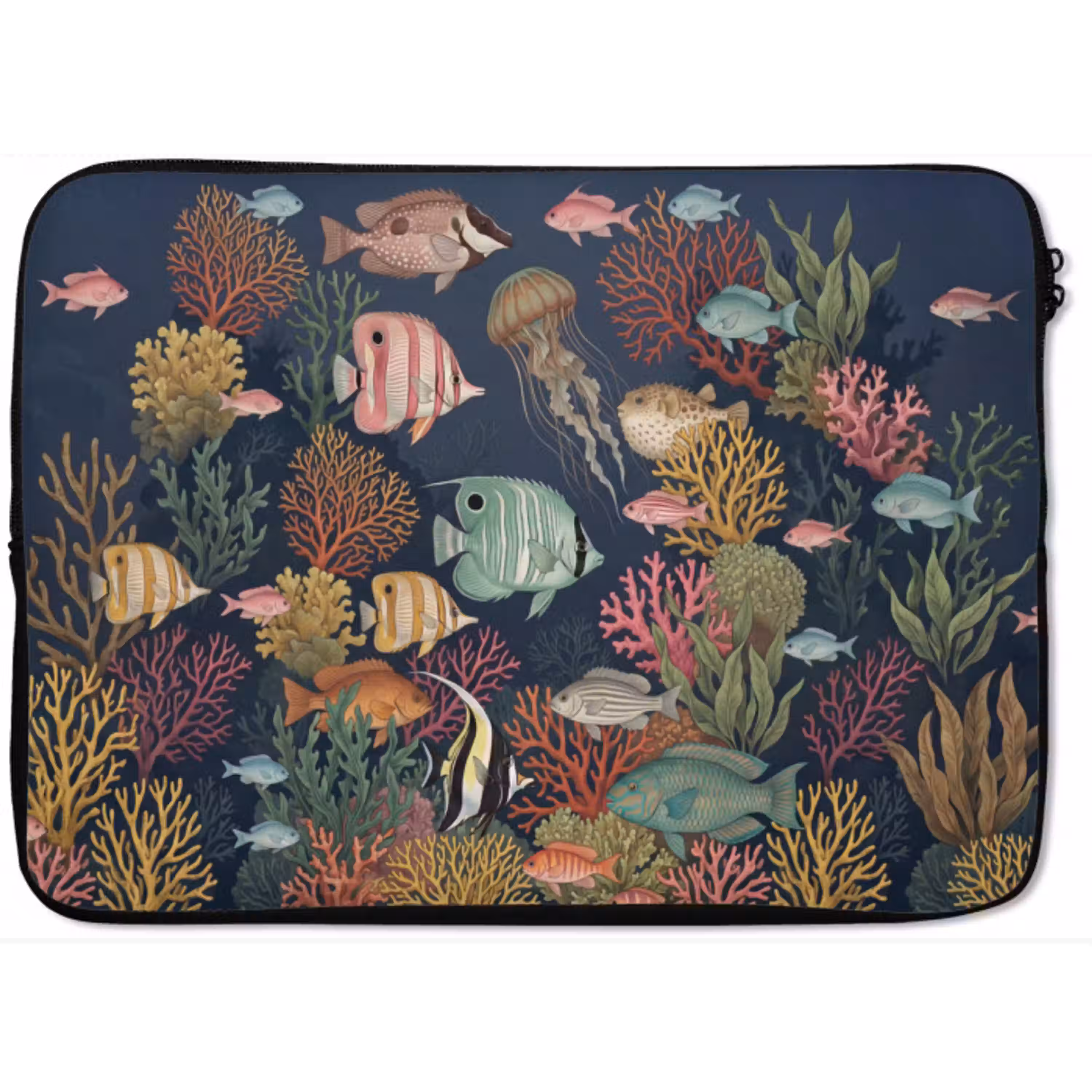 Onderwaterwereld - Vissen - Koraal - Illustratie - Kleurrijk laptophoes neopreen klein -zkaufland3dotto