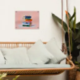 Boeken - Stapel - Kleurrijk tuinposter los doek klein -sfeer7