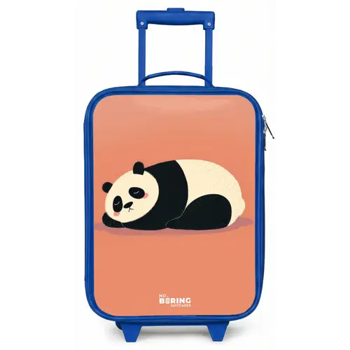 Panda - Slapen - Oranje Kinderkoffer - Blauw klein -zz3dotto