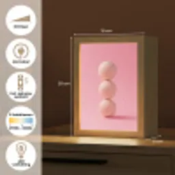 Golfballen - Roze - Drie Light Box met kabel (Tafellamp) klein -USP_NL