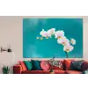 Orchidee - Bloemen - Plant - Wit - Paars forex 5mm xxl -woonkamer