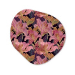 Lelies - Patroon - Roze - Goud Wandcirkel Organisch Aluminium middel 851 -3d