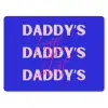 Blauw - Daddy's - Blokletters muismat rubber klein -3d